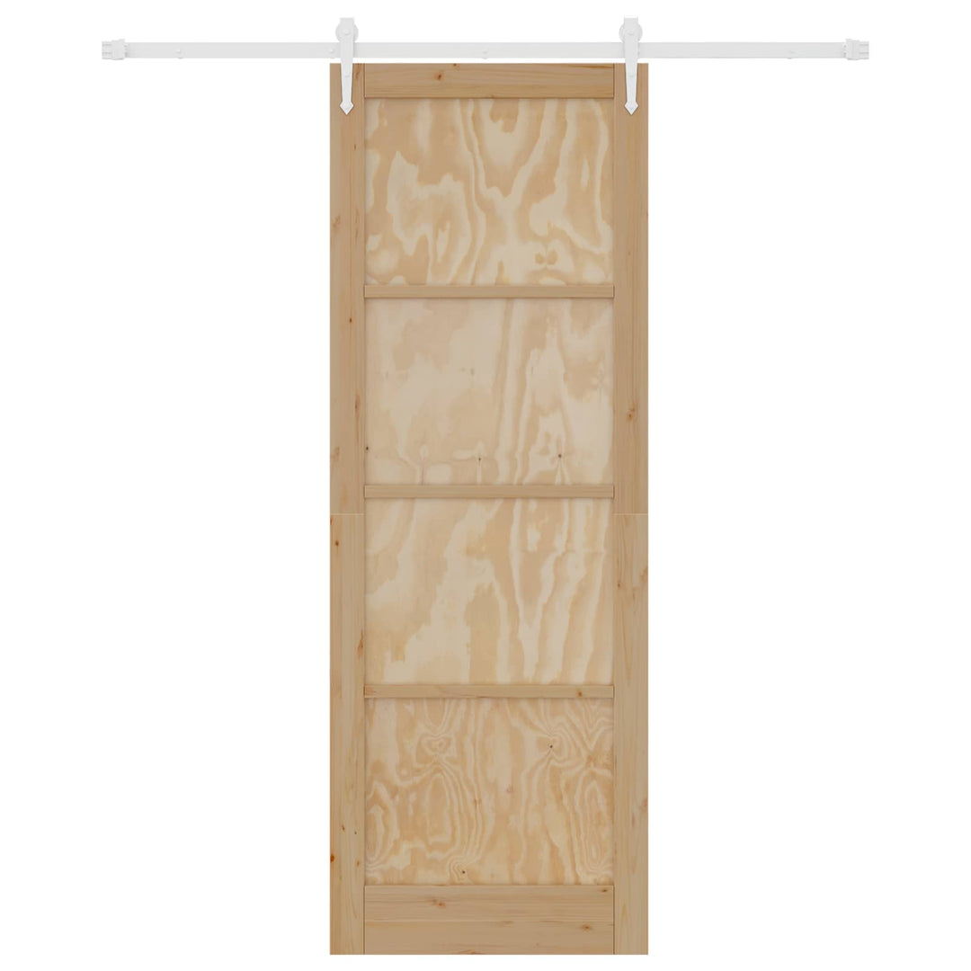 Skydedør ORKDAL Natur og hvid 83 x 232 cm Massivt fyrretræ