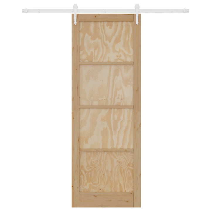 Skydedør ORKDAL Natur og hvid 83 x 232 cm Massivt fyrretræ