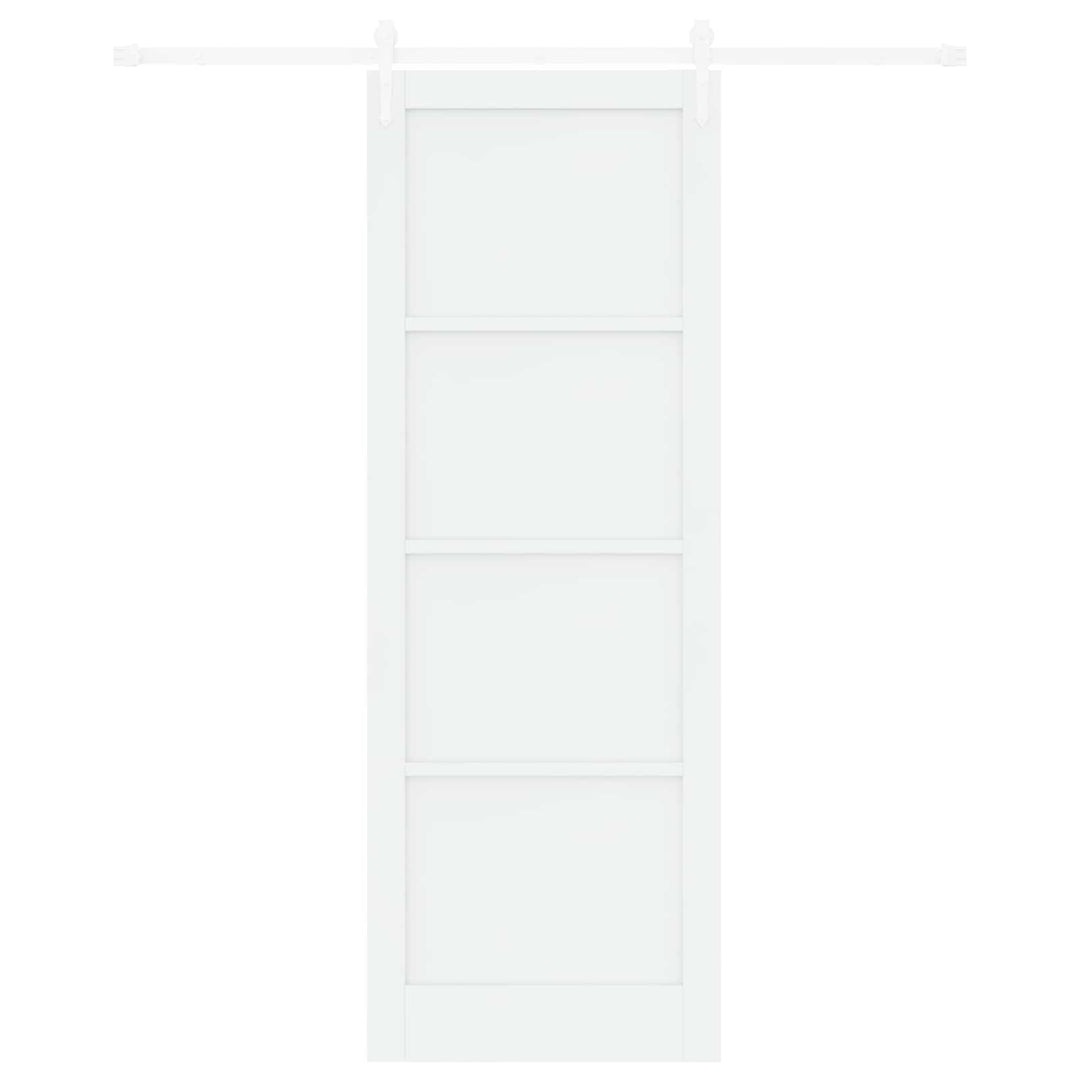 Skydedør ORKDAL Hvid 83 x 232 cm Massivt fyrretræ