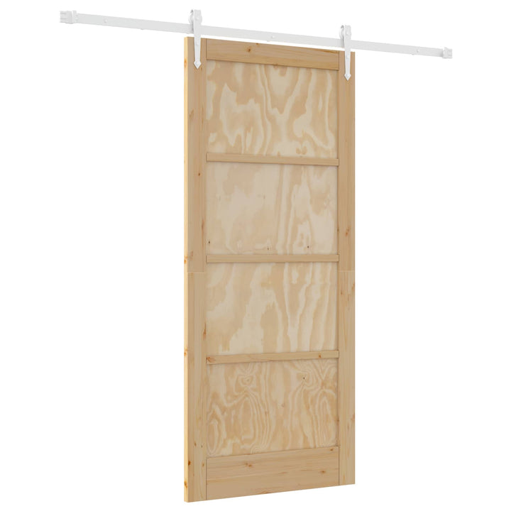 Skydedør ORKDAL Natur og hvid 86 x 198,5 cm Massivt fyrretræ