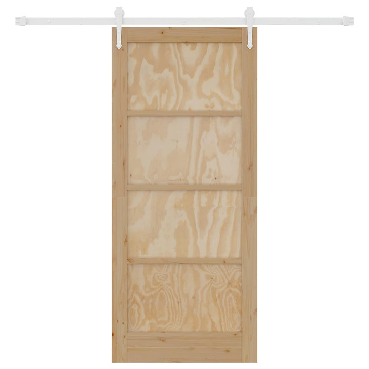 Skydedør ORKDAL Natur og hvid 86 x 198,5 cm Massivt fyrretræ