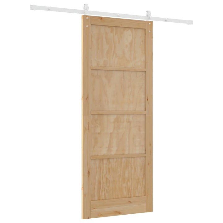 Skydedør ORKDAL Natur og hvid 86 x 211 cm Massivt fyrretræ