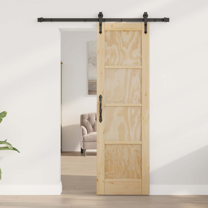 Skydedør ORKDAL Naturfarvet 61 x 198,5 cm Massivt fyrretræ