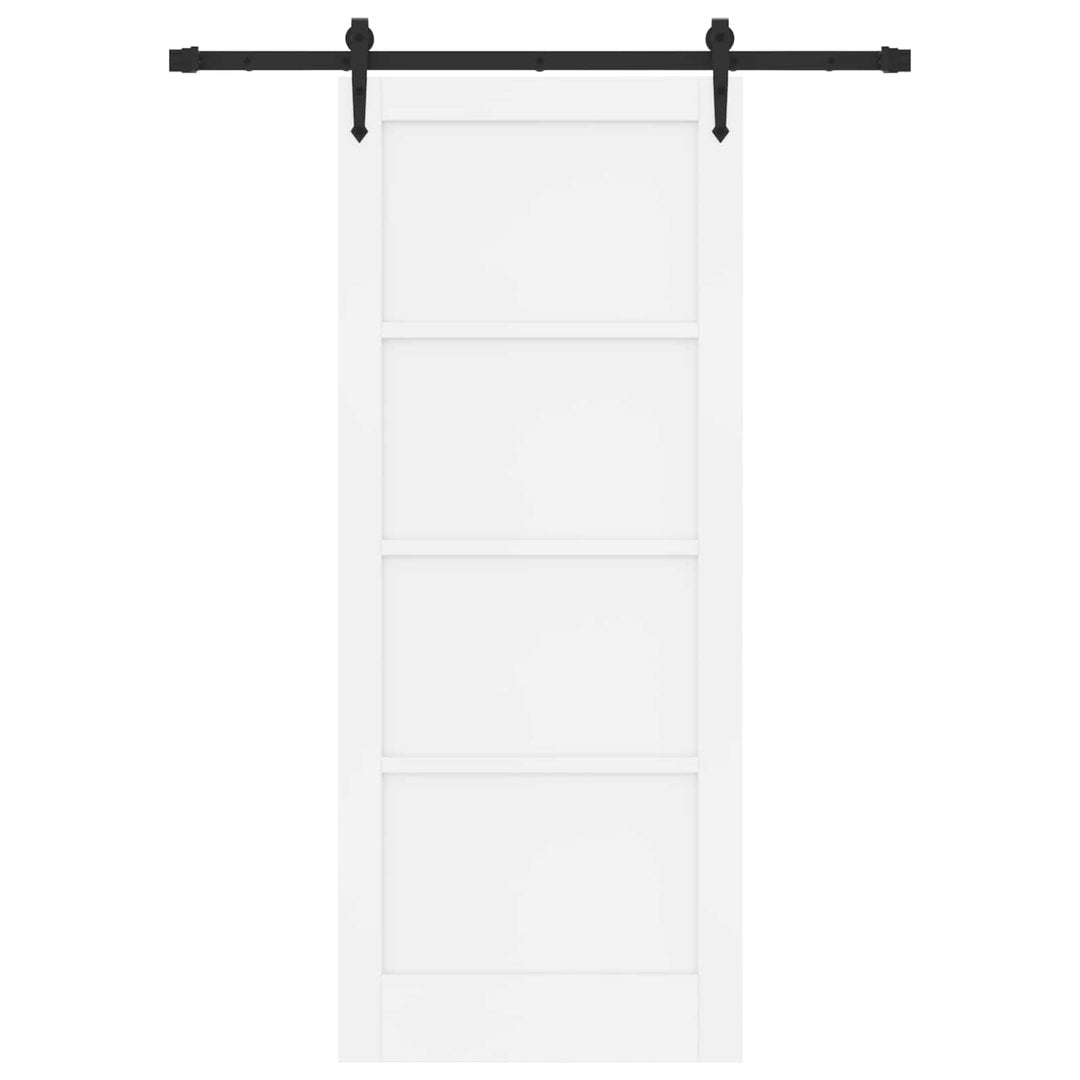 Skydedør ORKDAL Hvid 83 x 202 cm Massivt fyrretræ