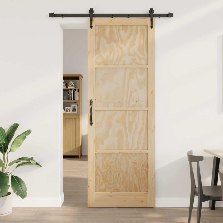 Skydedør ORKDAL Naturfarvet 83 x 232 cm Massivt fyrretræ