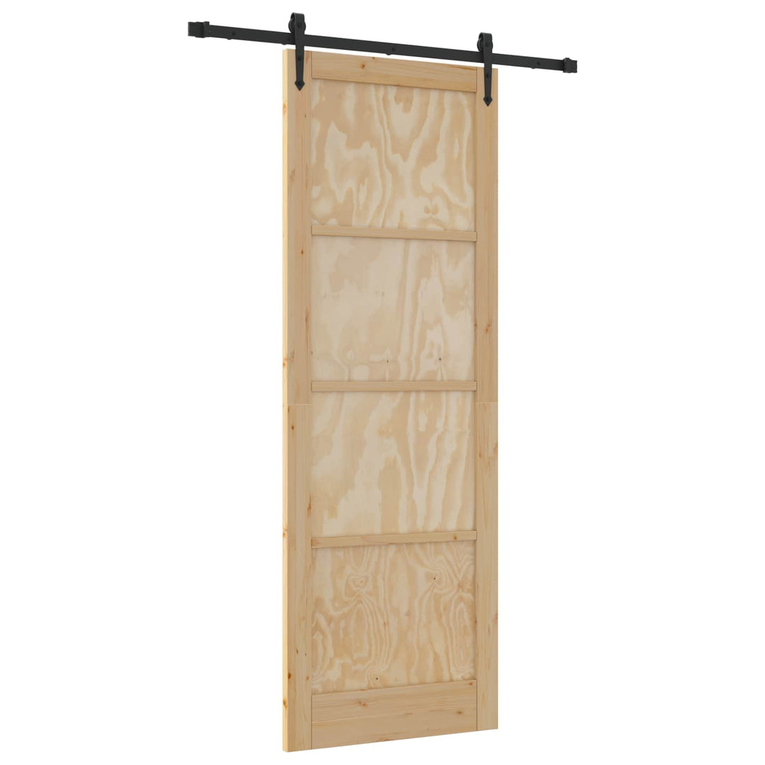 Skydedør ORKDAL Naturfarvet 83 x 232 cm Massivt fyrretræ