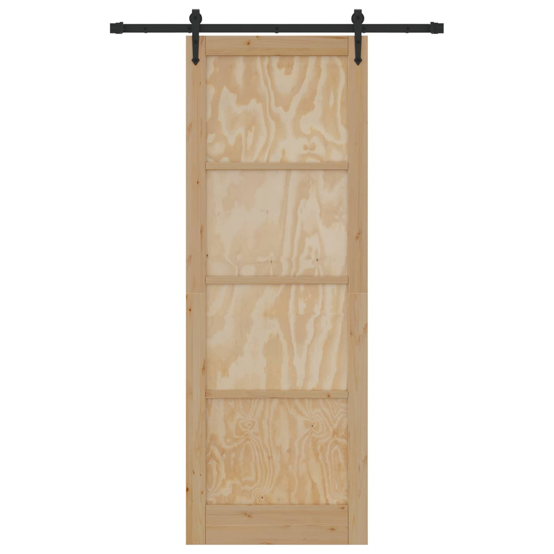 Skydedør ORKDAL Naturfarvet 83 x 232 cm Massivt fyrretræ