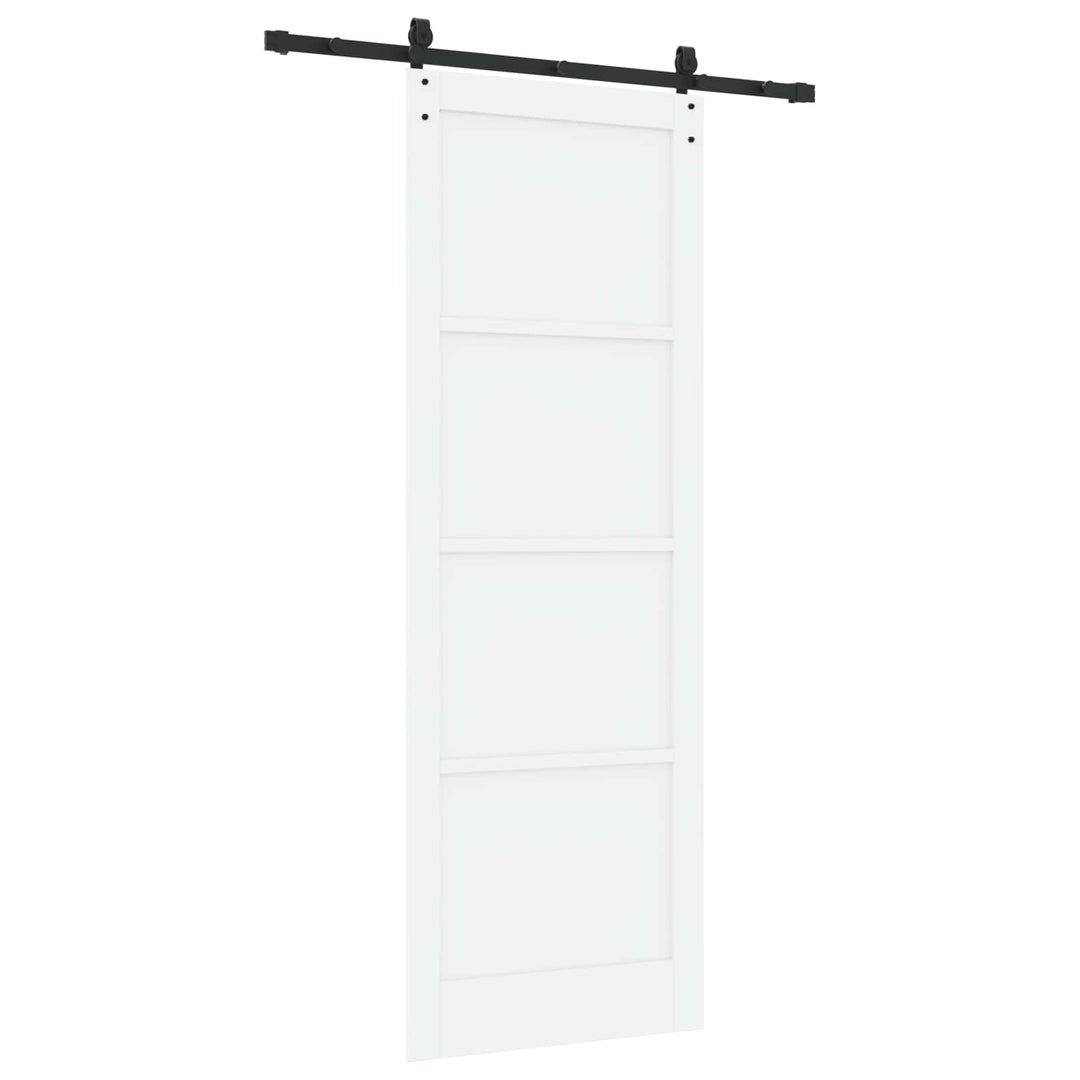 Skydedør ORKDAL Hvid 83 x 232 cm Massivt fyrretræ