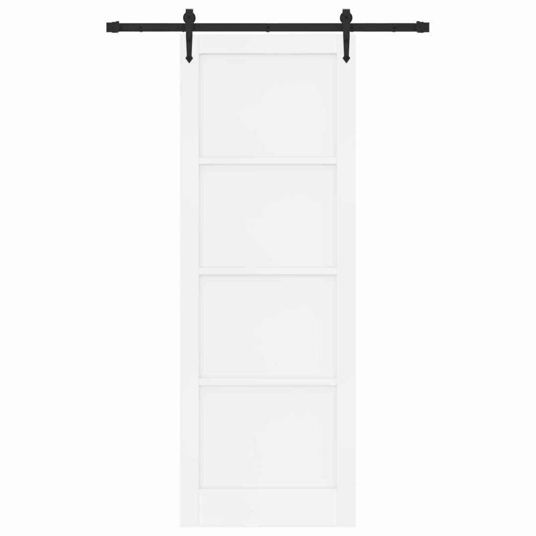 Skydedør ORKDAL Hvid 83 x 232 cm Massivt fyrretræ