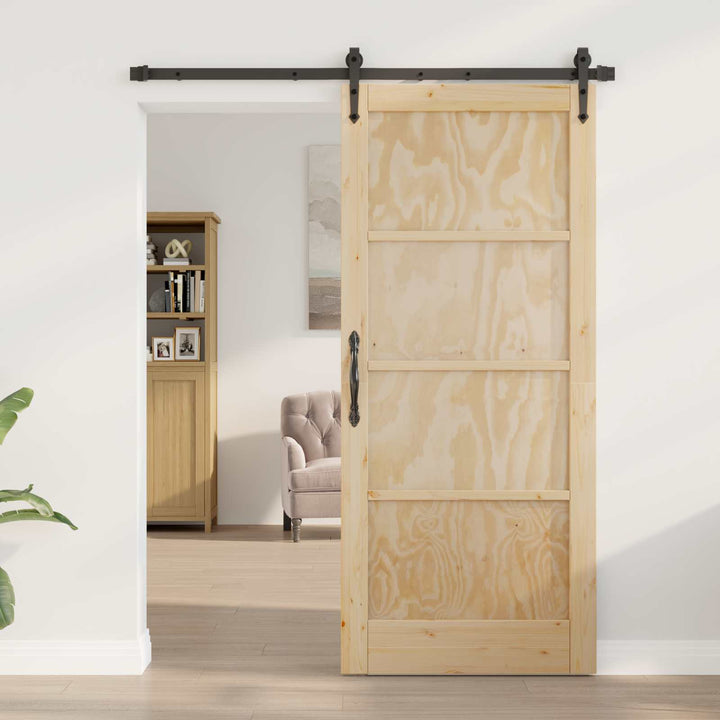 Skydedør ORKDAL Naturfarvet 86 x 198,5 cm Massivt fyrretræ