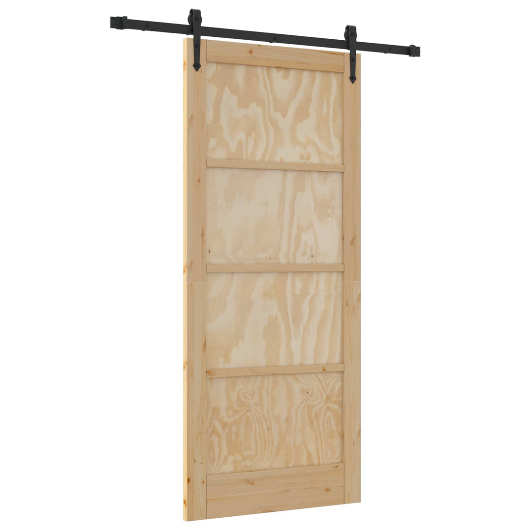 Skydedør ORKDAL Naturfarvet 86 x 198,5 cm Massivt fyrretræ