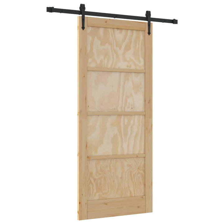 Skydedør ORKDAL Naturfarvet 86 x 198,5 cm Massivt fyrretræ