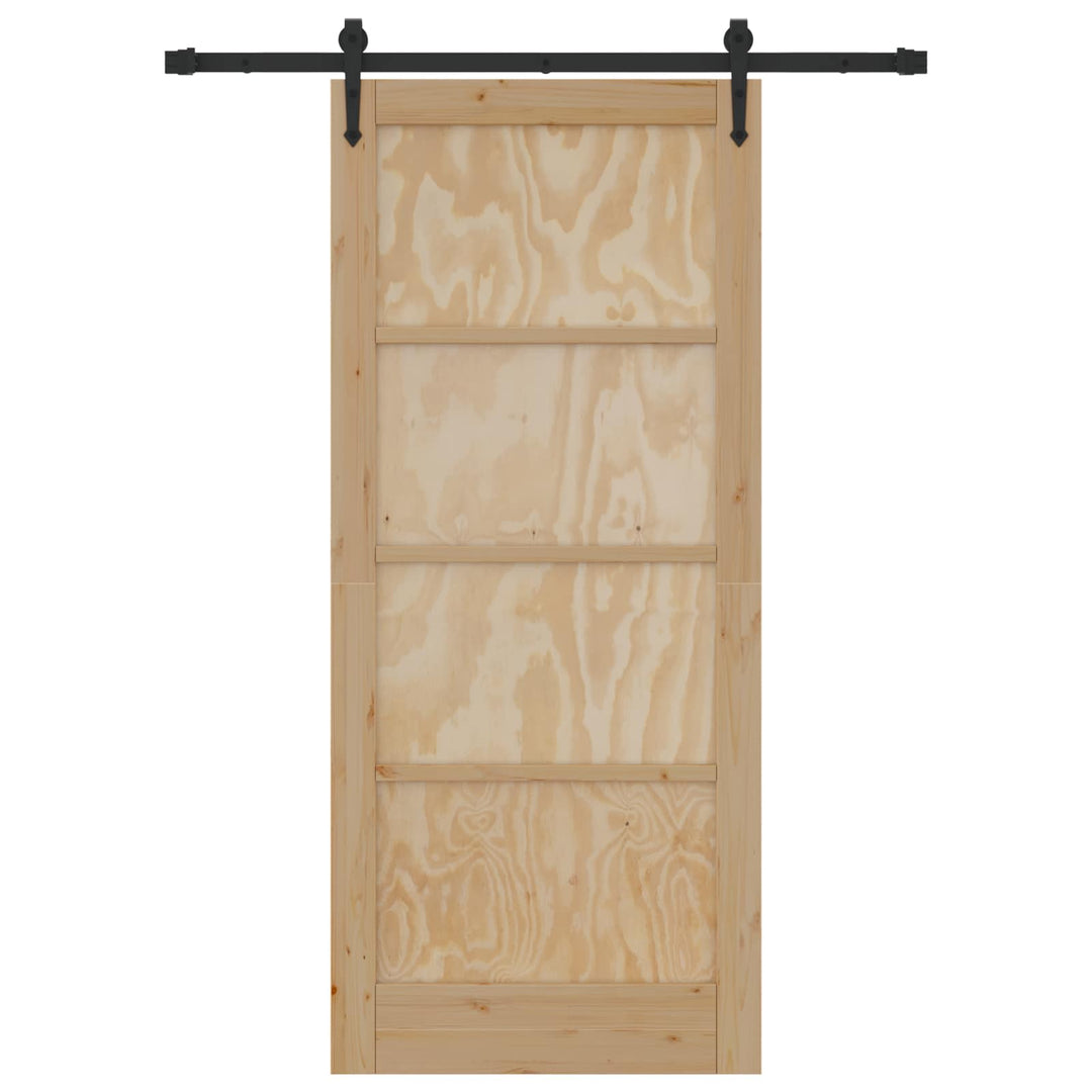 Skydedør ORKDAL Naturfarvet 86 x 198,5 cm Massivt fyrretræ