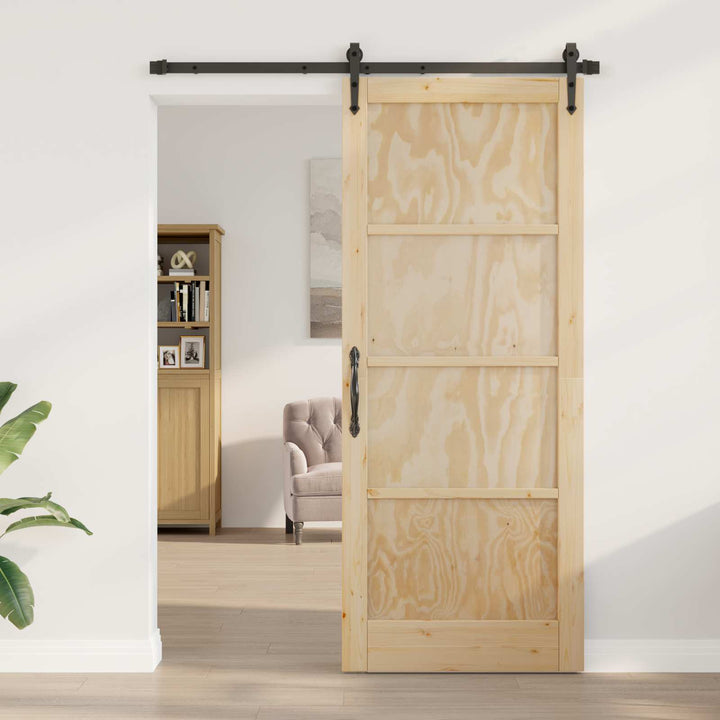 Skydedør ORKDAL Naturfarvet 86 x 211 cm Massivt fyrretræ