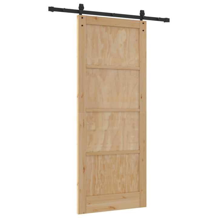 Skydedør ORKDAL Naturfarvet 86 x 211 cm Massivt fyrretræ