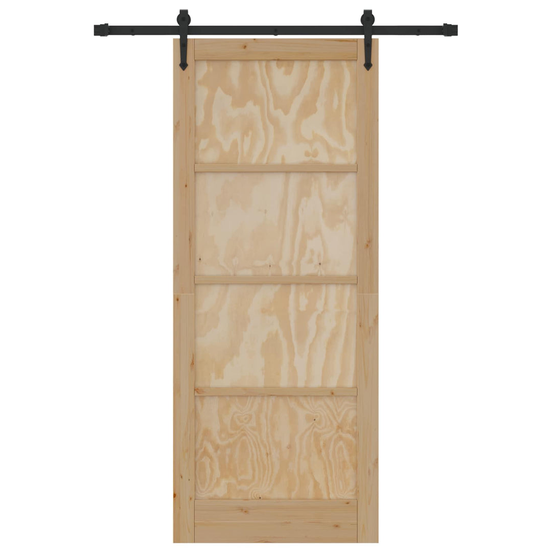 Skydedør ORKDAL Naturfarvet 86 x 211 cm Massivt fyrretræ