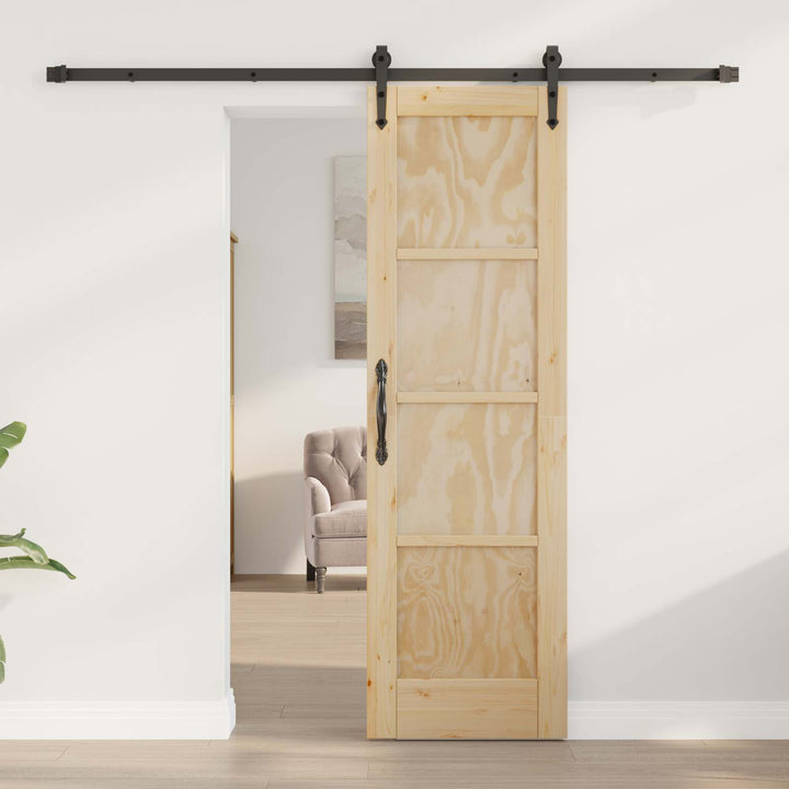 Skydedør ORKDAL Naturfarvet 61 x 198,5 cm Massivt fyrretræ