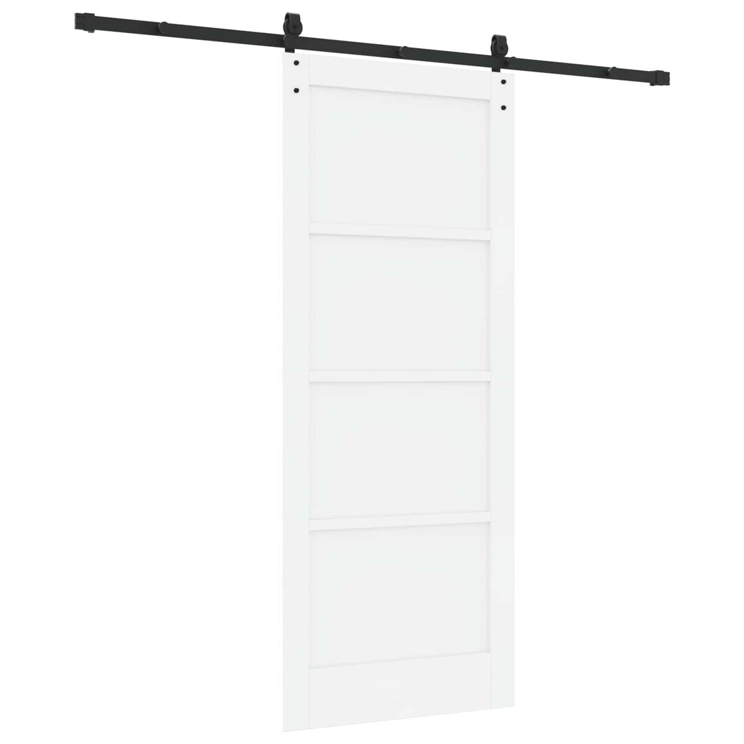 Skydedør ORKDAL Hvid 83 x 202 cm Massivt fyrretræ