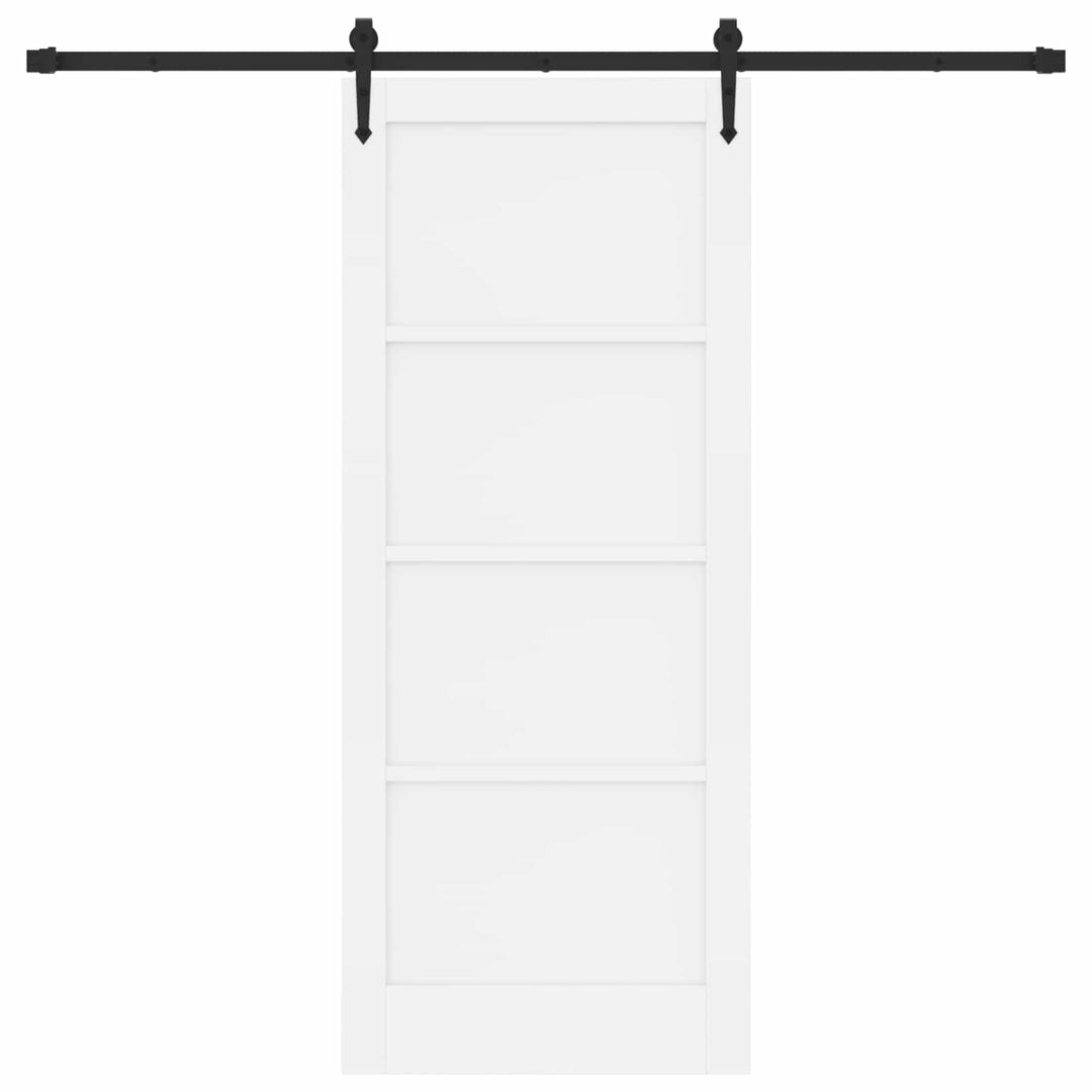Skydedør ORKDAL Hvid 83 x 202 cm Massivt fyrretræ