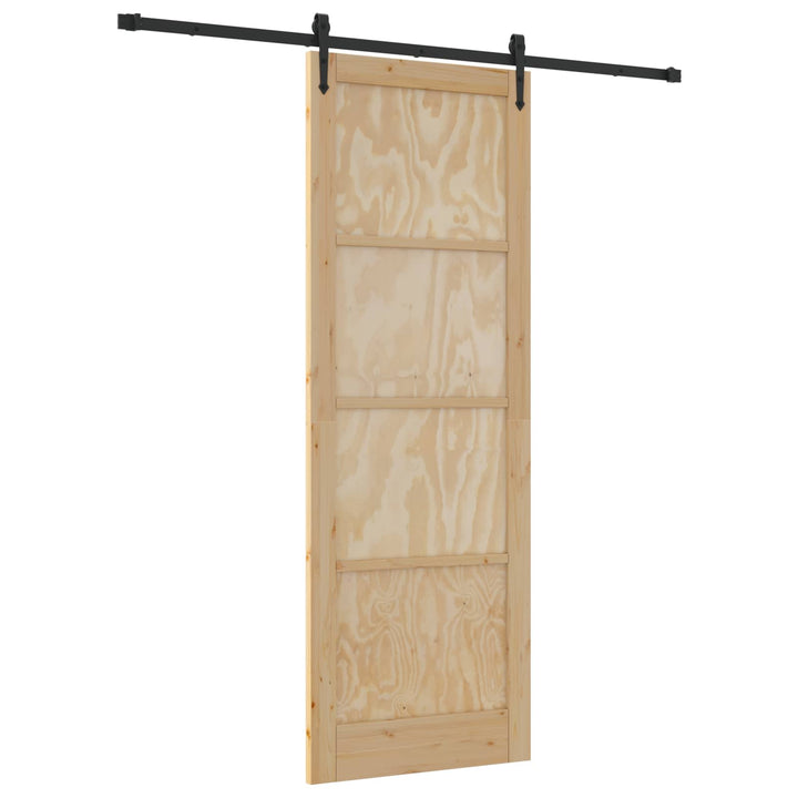Skydedør ORKDAL Naturfarvet 83 x 232 cm Massivt fyrretræ
