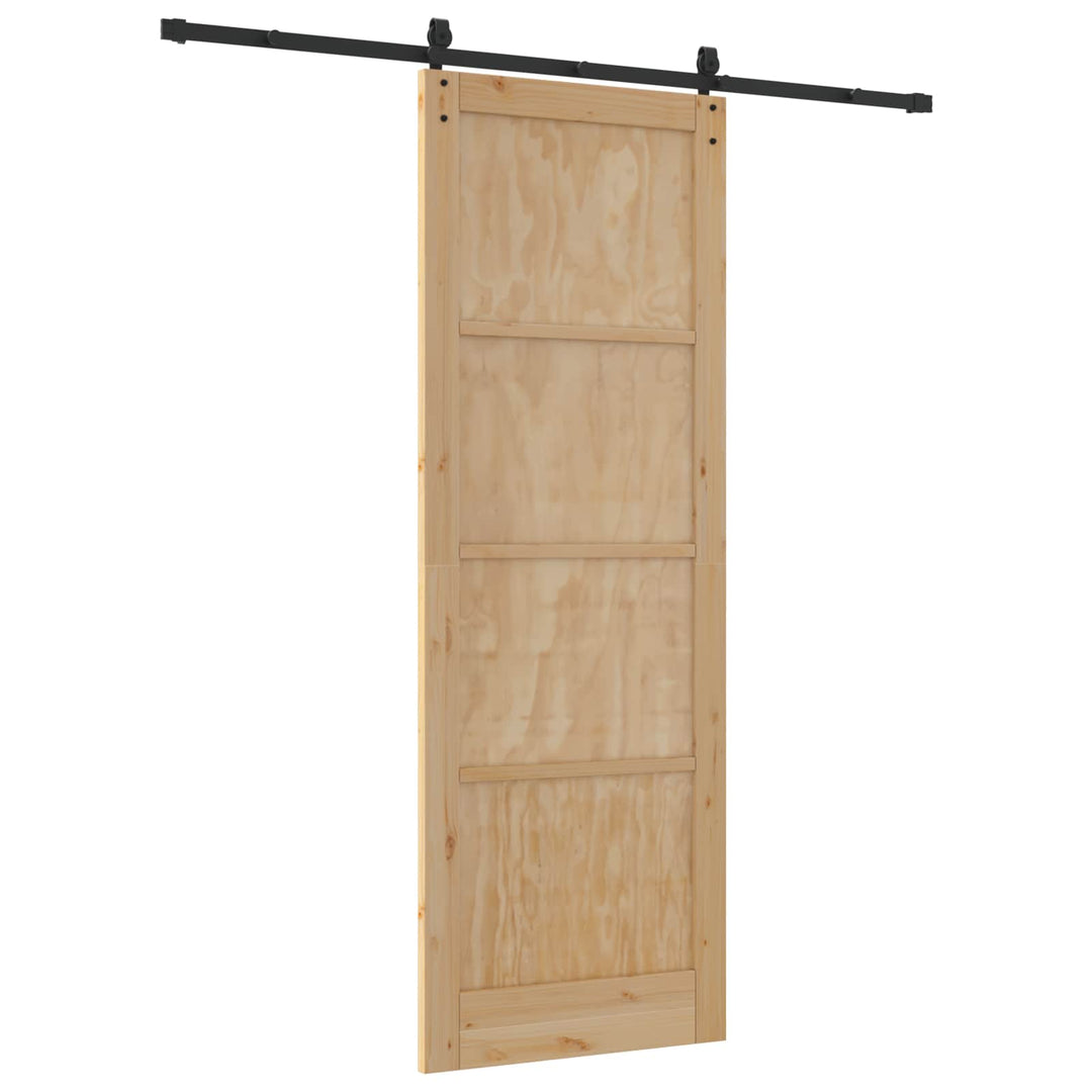Skydedør ORKDAL Naturfarvet 83 x 232 cm Massivt fyrretræ