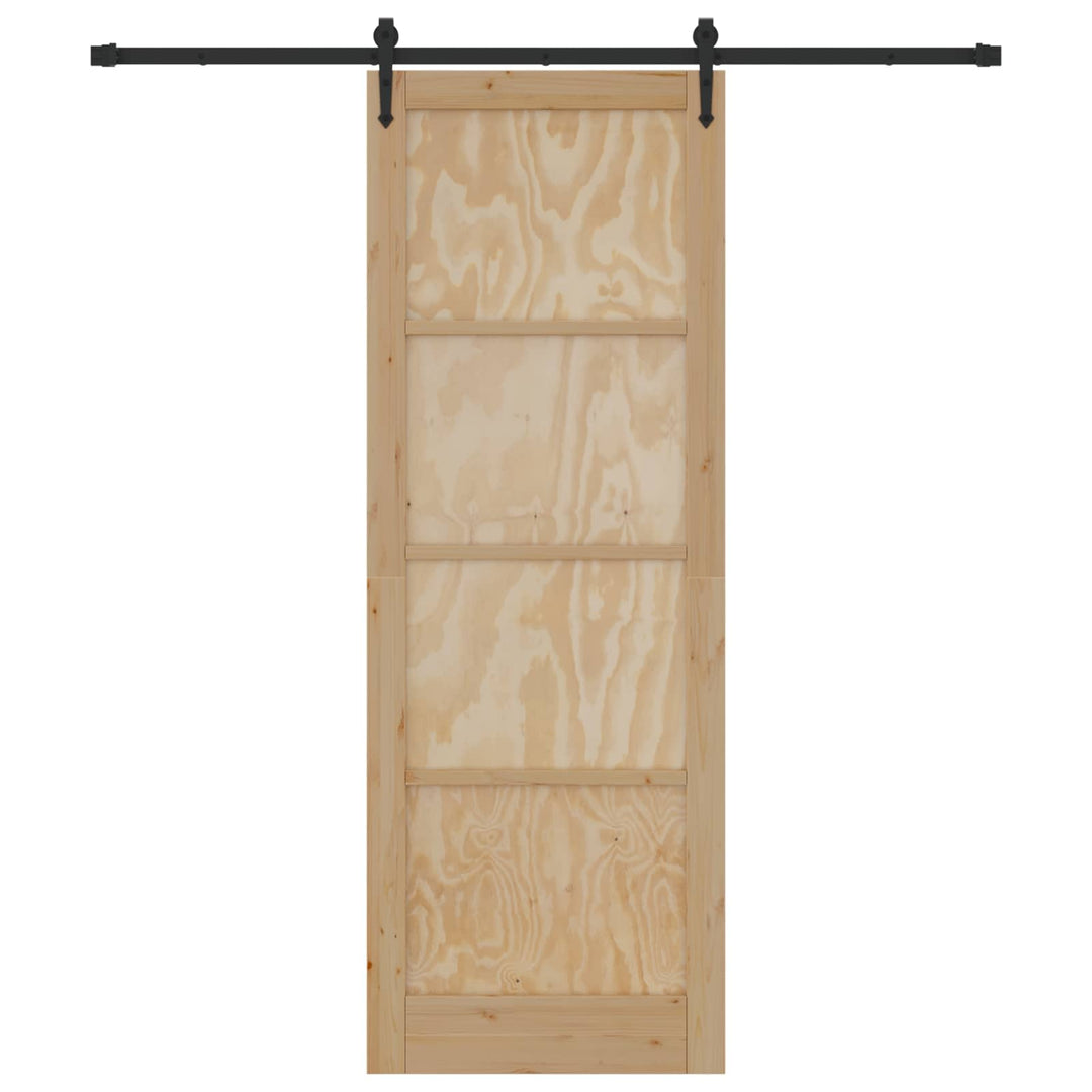 Skydedør ORKDAL Naturfarvet 83 x 232 cm Massivt fyrretræ