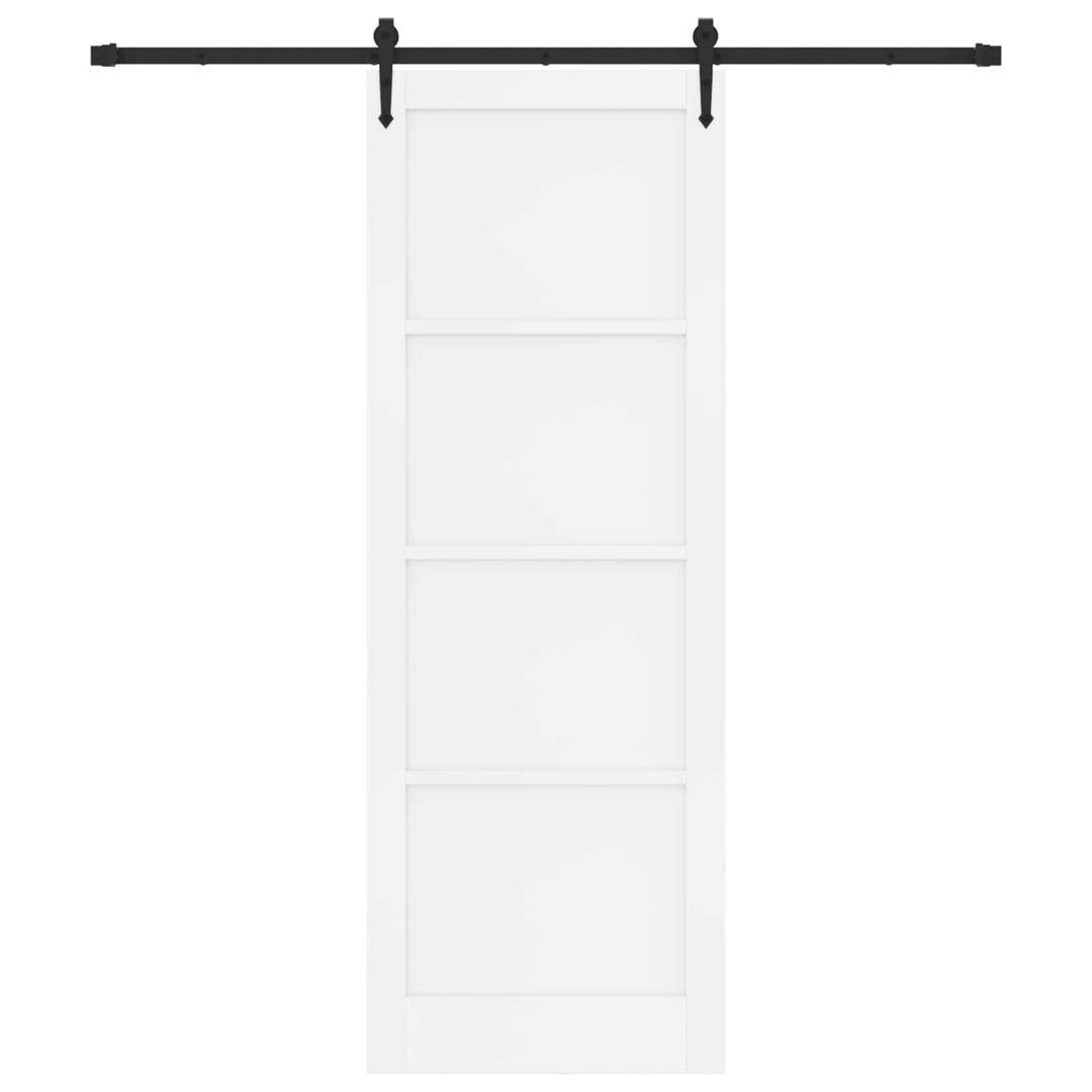 Skydedør ORKDAL Hvid 83 x 232 cm Massivt fyrretræ