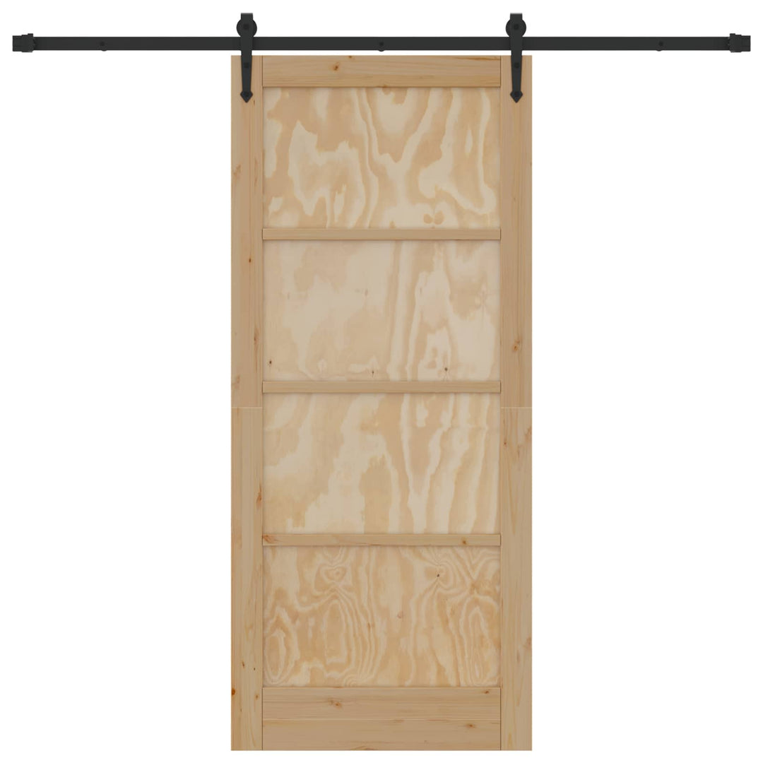 Skydedør ORKDAL Naturfarvet 86 x 198,5 cm Massivt fyrretræ