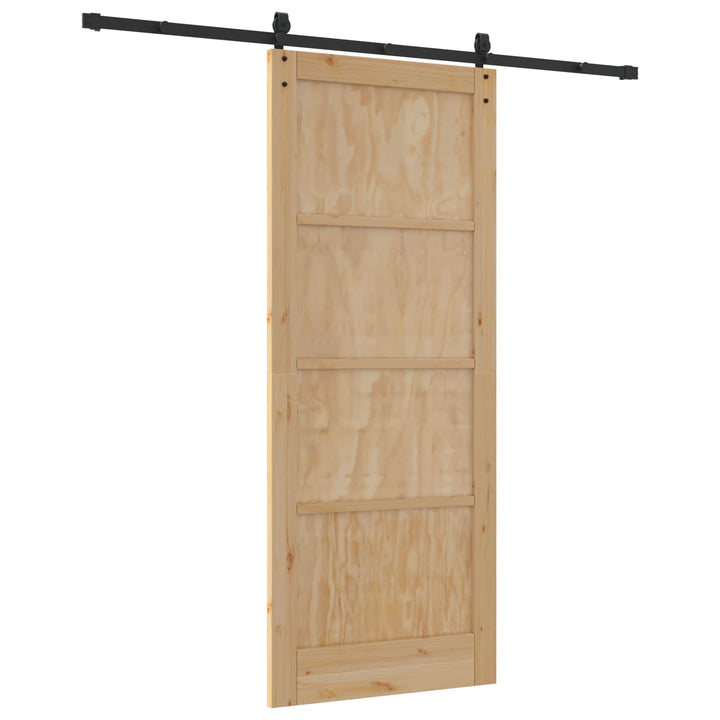 Skydedør ORKDAL Naturfarvet 86 x 211 cm Massivt fyrretræ