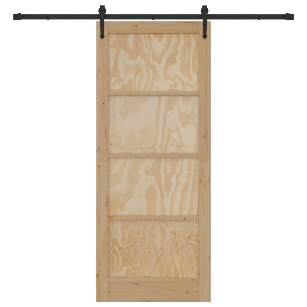 Skydedør ORKDAL Naturfarvet 86 x 211 cm Massivt fyrretræ