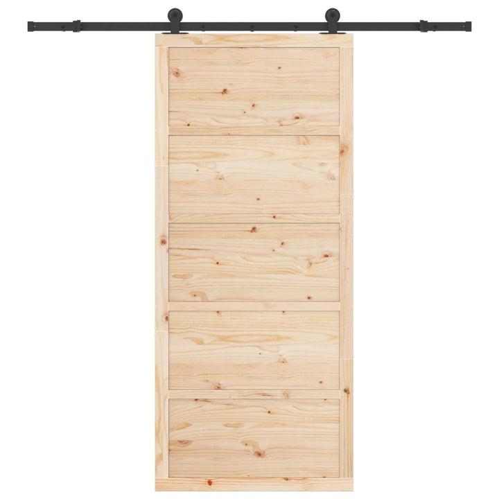 Skydedør Naturfarvet 100 x 208 cm Massivt fyrretræ