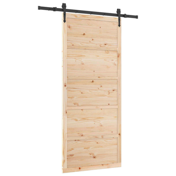 Skydedør Naturfarvet 80 x 208 cm Massivt fyrretræ