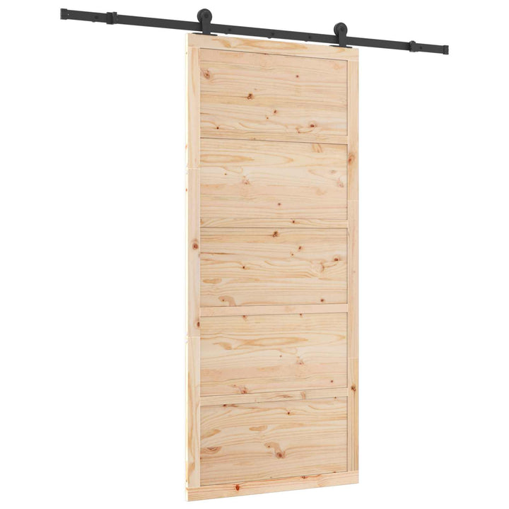 Skydedør Naturfarvet 80 x 208 cm Massivt fyrretræ