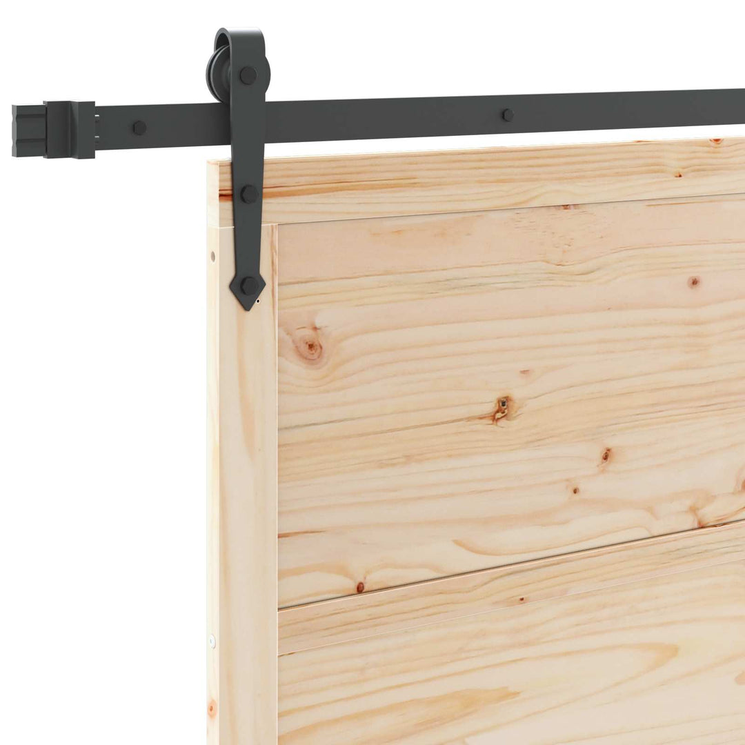 Skydedør Naturfarvet 90 x 208 cm Massivt fyrretræ