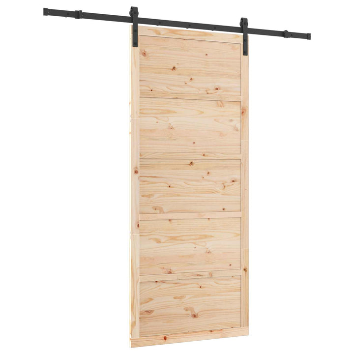 Skydedør Naturfarvet 100 x 208 cm Massivt fyrretræ
