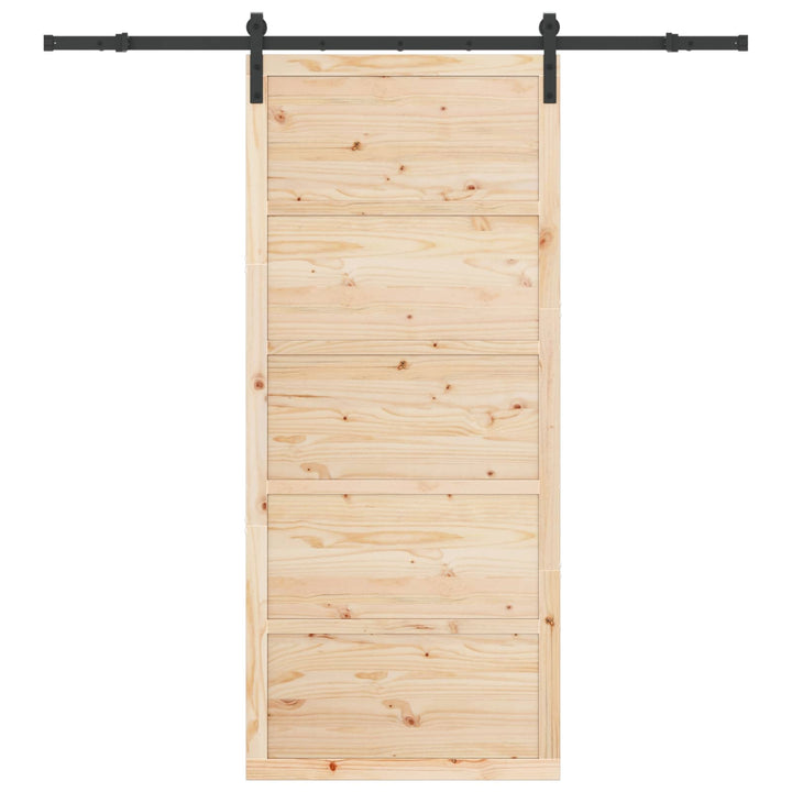 Skydedør Naturfarvet 100 x 208 cm Massivt fyrretræ