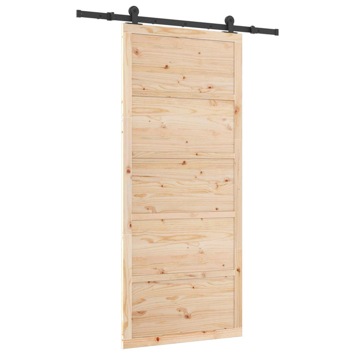 Skydedør Naturfarvet 80 x 208 cm Massivt fyrretræ