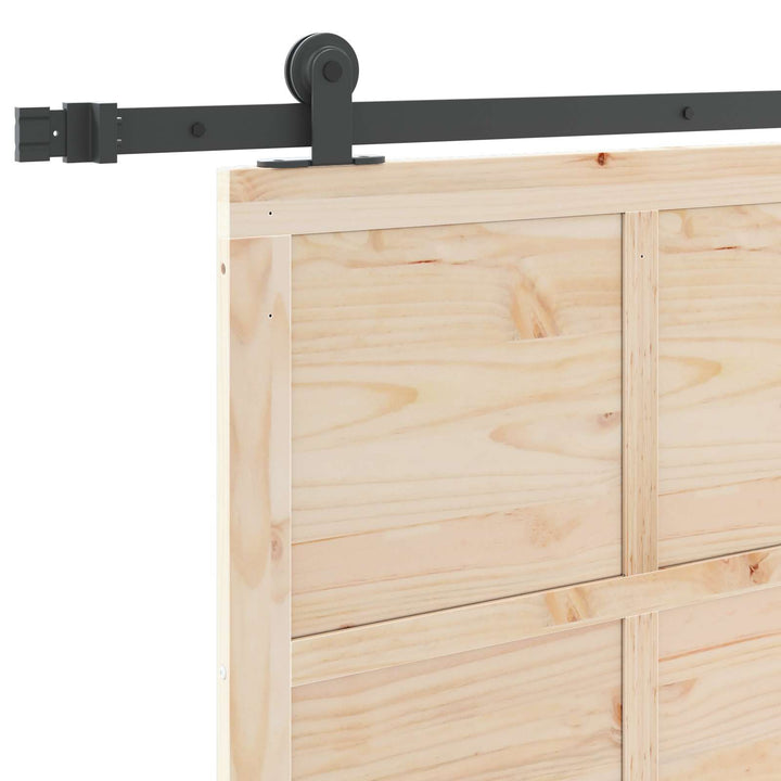 Skydedør Naturfarvet 80 x 208 cm Massivt fyrretræ