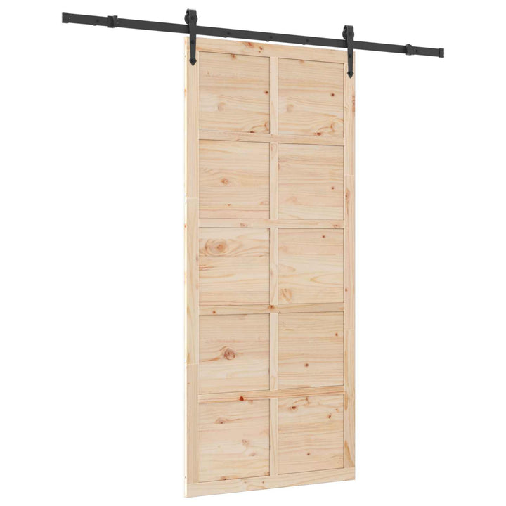 Skydedør Naturfarvet 80 x 208 cm Massivt fyrretræ