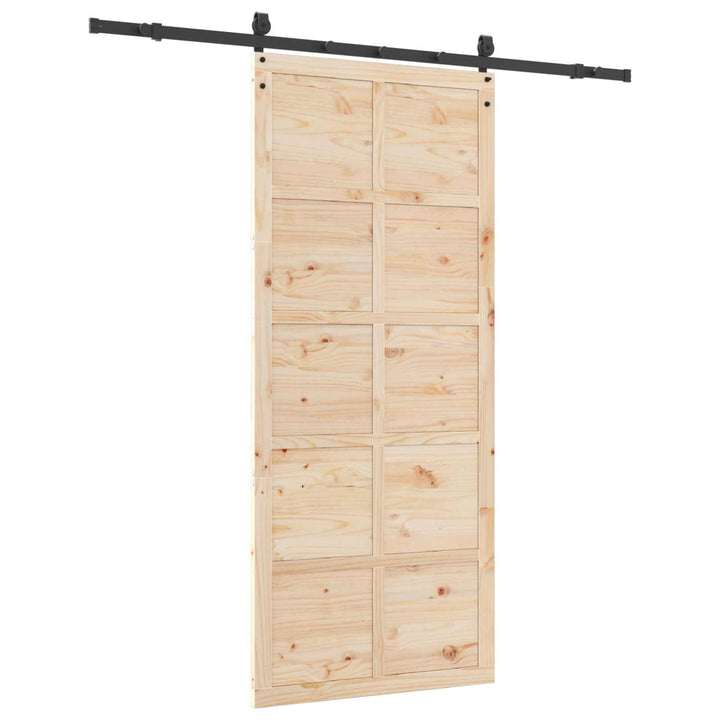 Skydedør Naturfarvet 80 x 208 cm Massivt fyrretræ