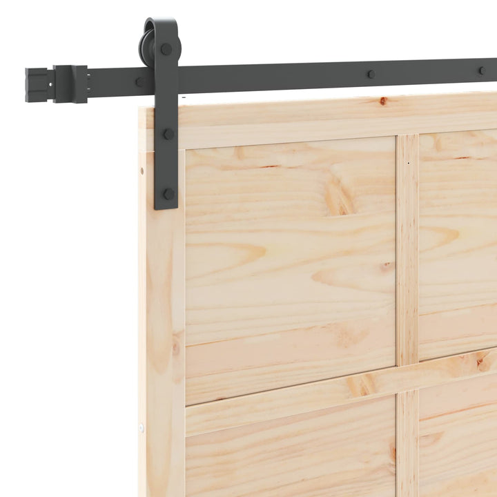 Skydedør Naturfarvet 90 x 208 cm Massivt fyrretræ