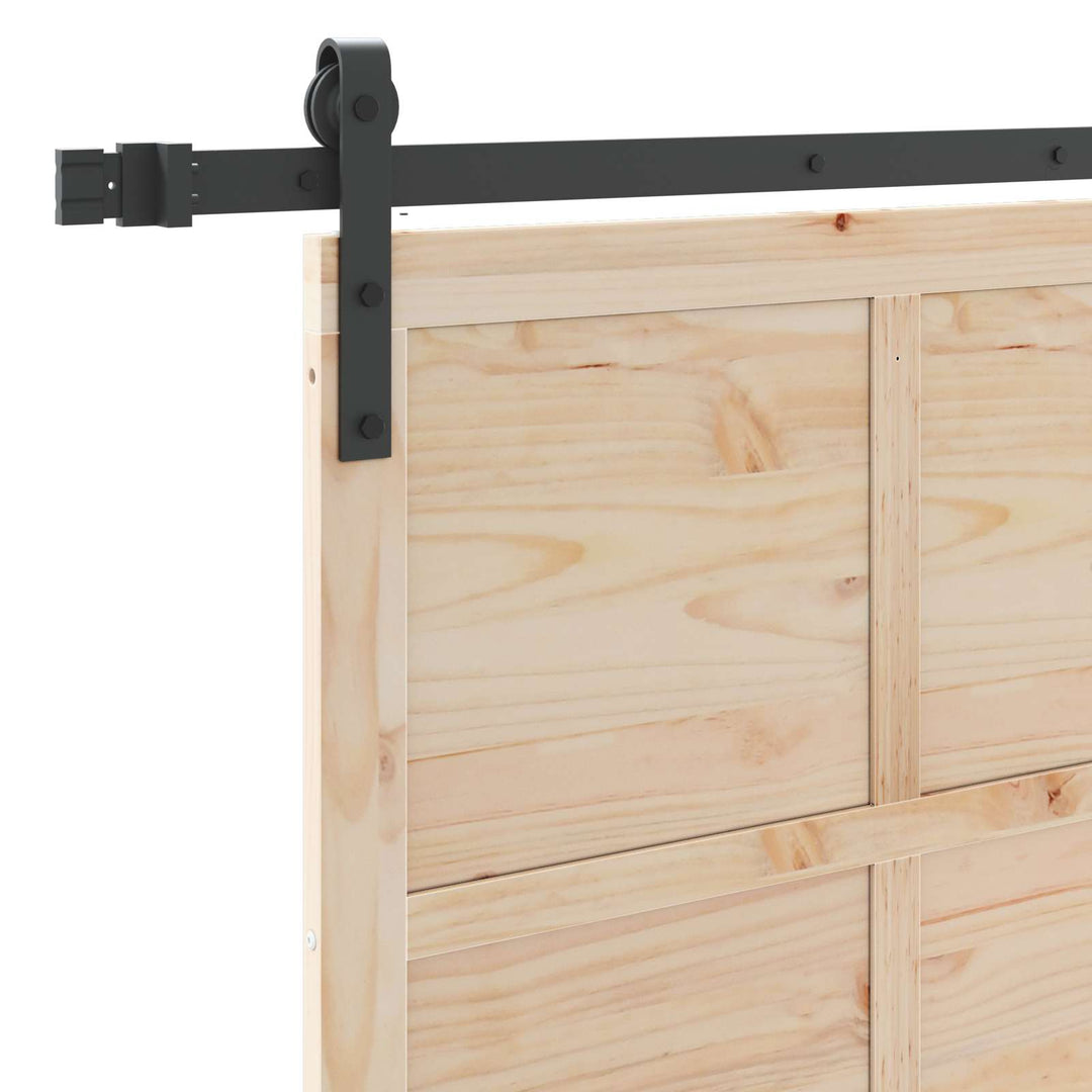 Skydedør Naturfarvet 80 x 208 cm Massivt fyrretræ