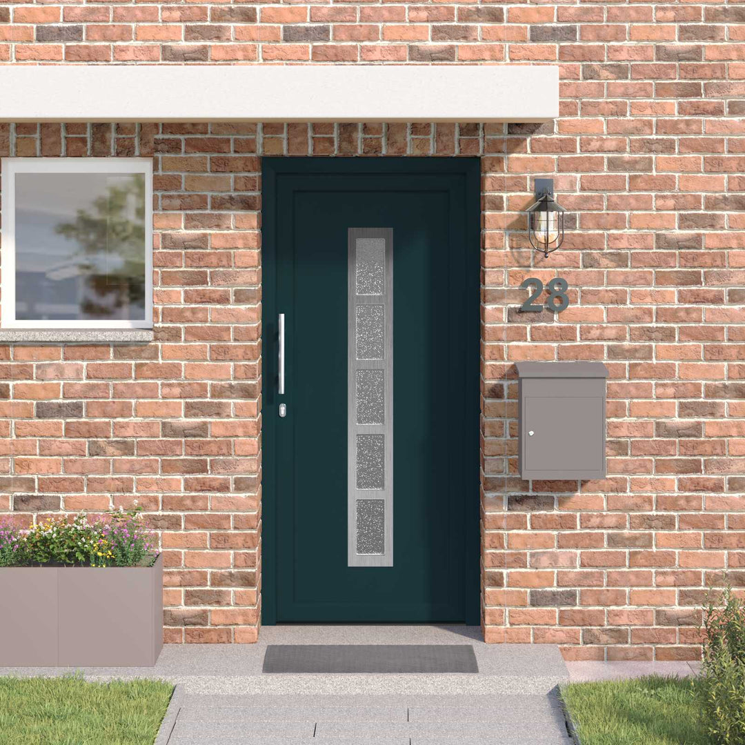 Hoveddør Antracit 88 x 200 cm PVC