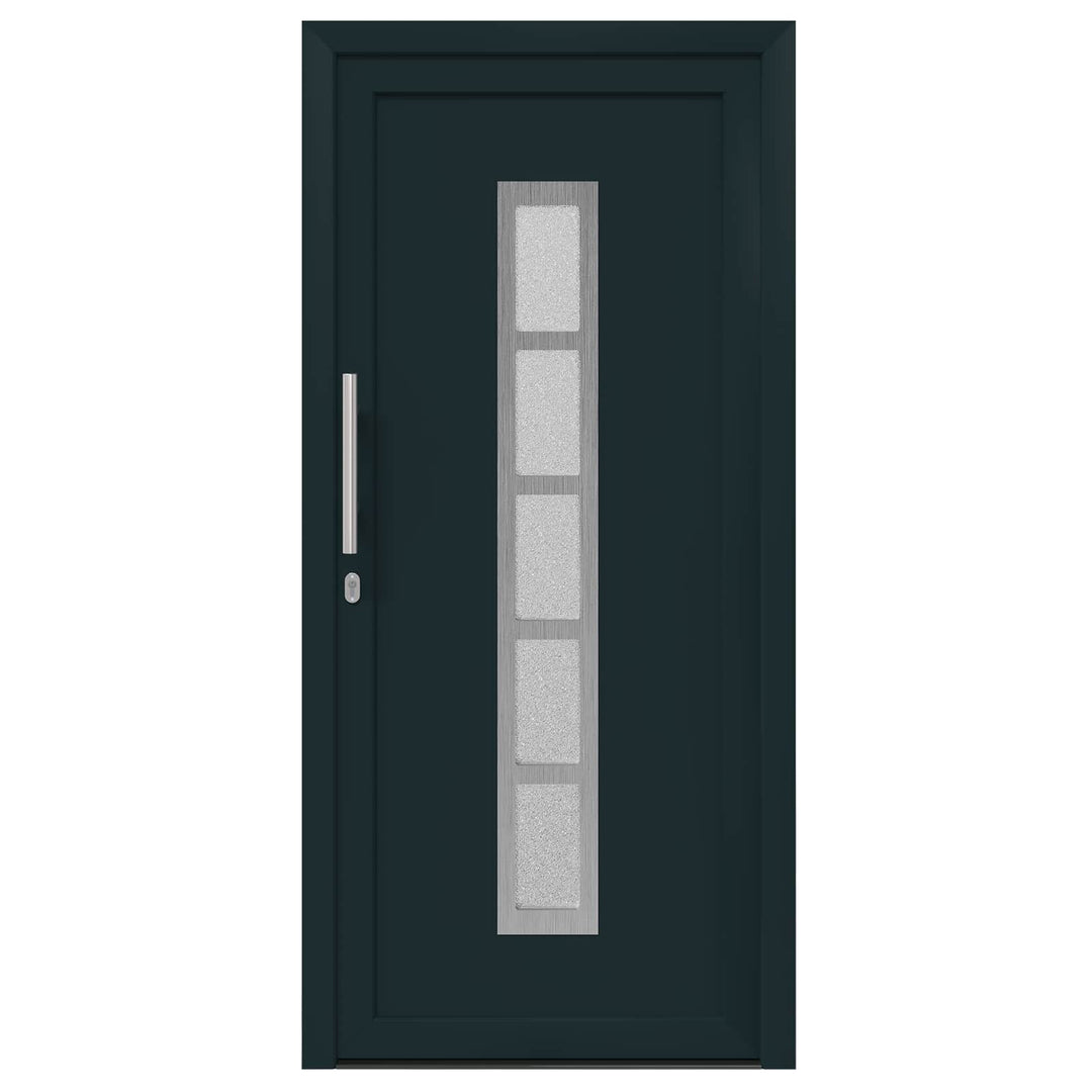 Hoveddør Antracit 88 x 200 cm PVC
