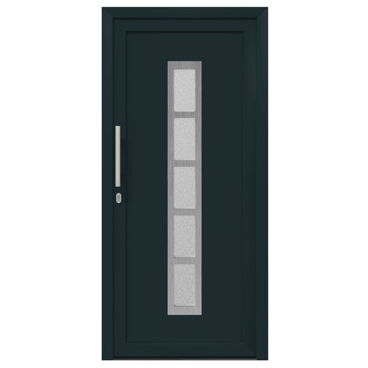 Hoveddør Antracit 88 x 200 cm PVC