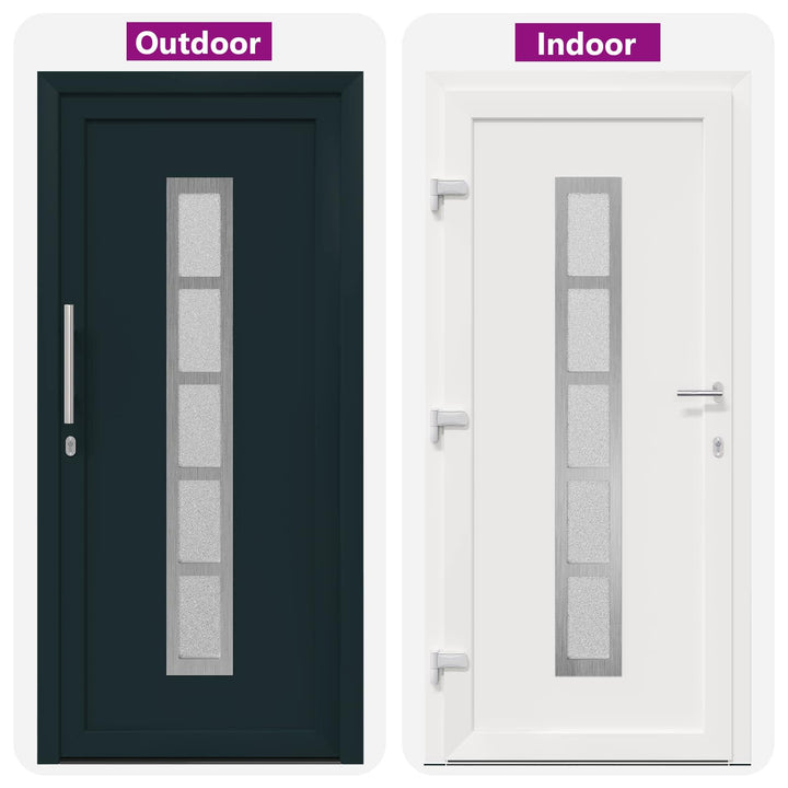 Hoveddør Antracit 108 x 208 cm PVC