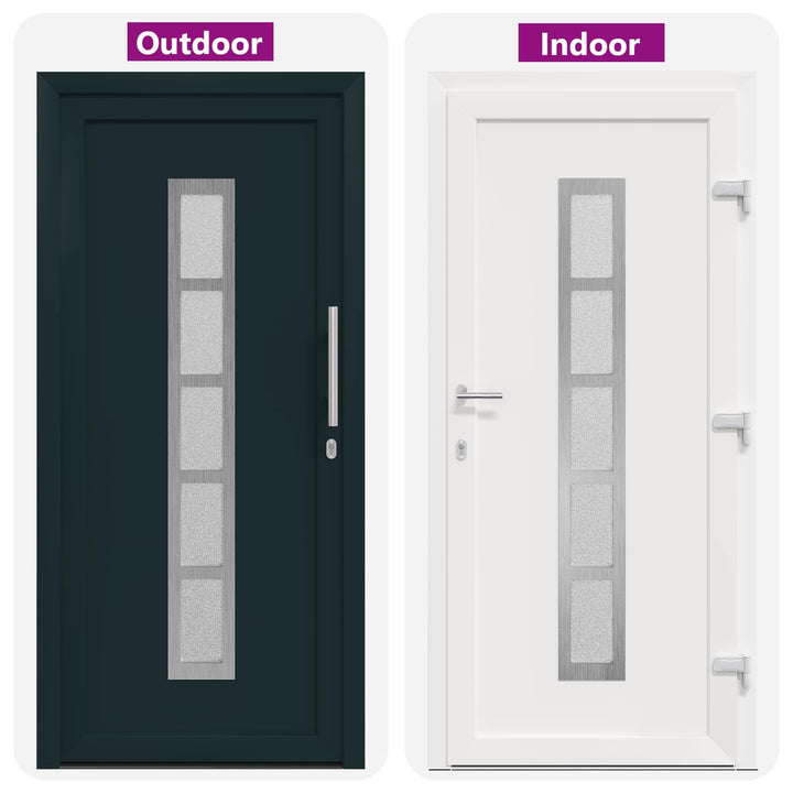 Hoveddør Antracit 108 x 208 cm PVC