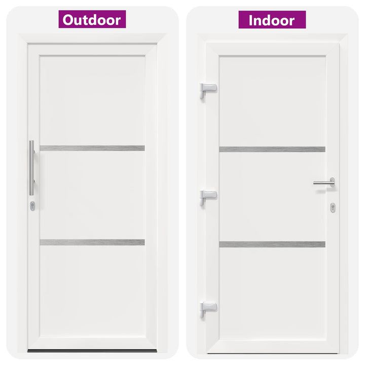 Hoveddør Hvid 88 x 200 cm PVC