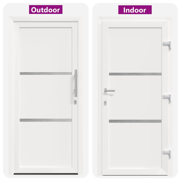 Hoveddør Hvid 108 x 208 cm PVC