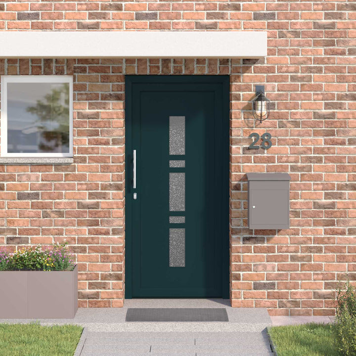 Hoveddør Antracit 98 x 200 cm PVC